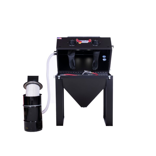 American Hawk Industrial Sandblast Media Cabinet 42"W x 24"D With Dust Collector - A4224ZOR