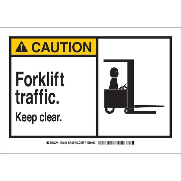 Brady Safety Sign Label, 3-1/2 x 5, Self-Adhes., 83929 - 83929