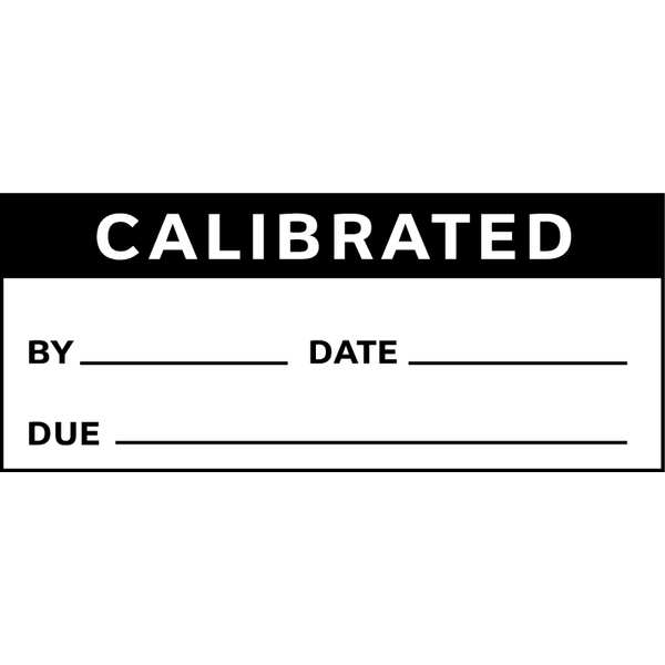 Stranco Calibration Label, ENG, Black/White, PK225, TC3-10602 - TC3-10602