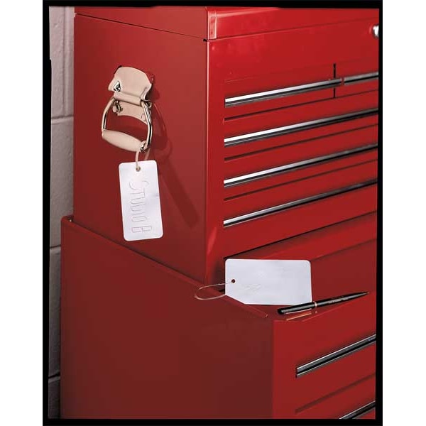See All Industries Blank Tag, 3/4 x 3 In, Silver, Rect, PK25 - TUF-G24