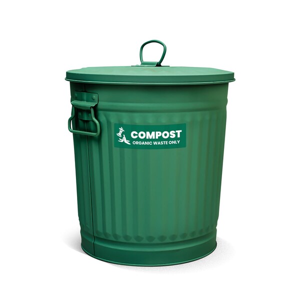 Fuel Stickers Compost Label for Waste Bin: Organic Waste / Compost Sticker, Outdoor, Heavy Duty, 6''x2'', 20PK - Z-462COMPOST-20PK