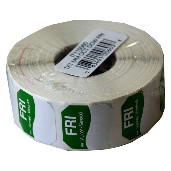 Daymark Removeable Adhesive 1"x1" Octagon Friday Triling Label, PK12000 - IT110060B-5-FRI