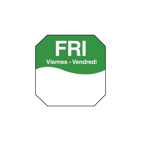 Daymark Removeable Adhesive 1"x1" Octagon Friday Triling Label, PK12000 - IT110060B-5-FRI