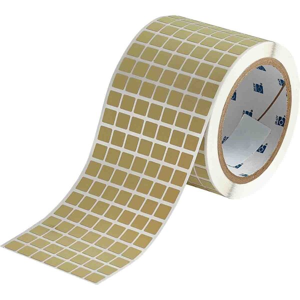 Brady Matte Amber Polyimide Circuit Board Lbls 0.375 in H x 0.375 in W Amber 10000/RL - THT-38-724-10