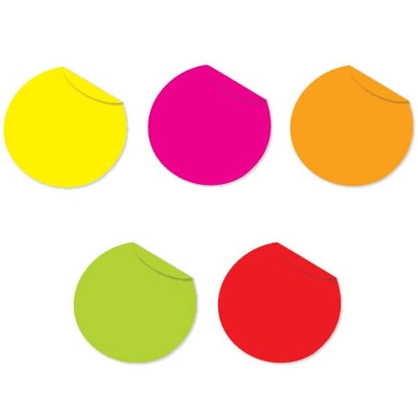 Bondad 2 in. Fluorescent Packs Inventory Circles, 5000PK - BO2822746