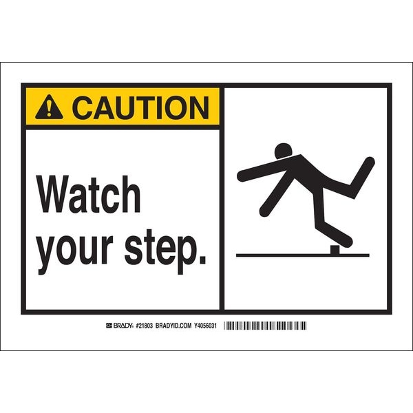 Brady Safety Sign Label, 3-1/2 x 5, Self-Adhes., 83931 - 83931