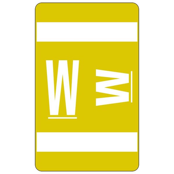 Smead Label, Accs, ""W"", Ylw, 100Ct Pk - SMD67193