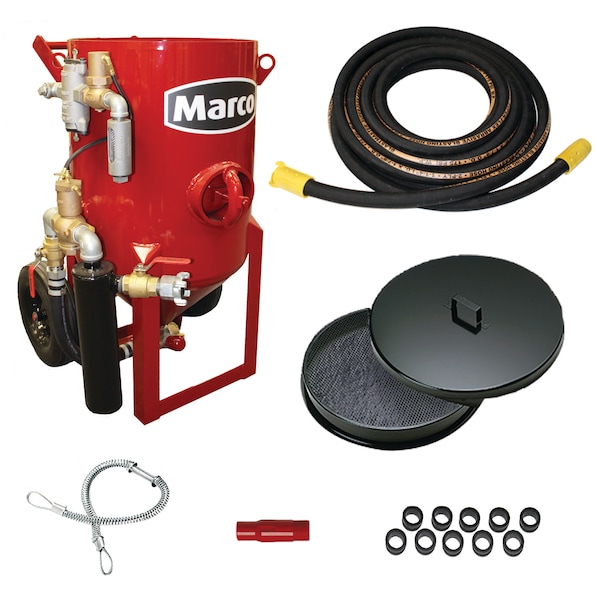 Marco 6.5 Cu. Ft. M-Series Blast Pot, Hose & Nozzle Package - 10POTPACKAGES65Z