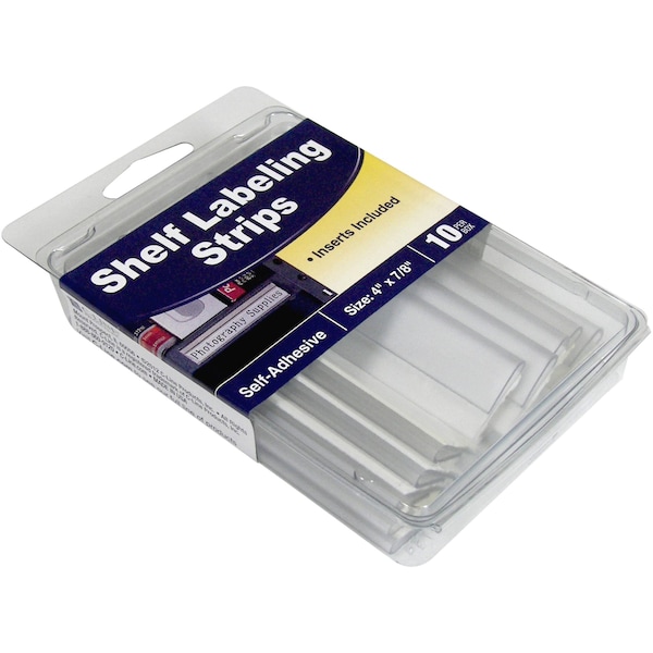 C-Line Products Shelf Label, Plastic, 4"L, PK10 - 87447