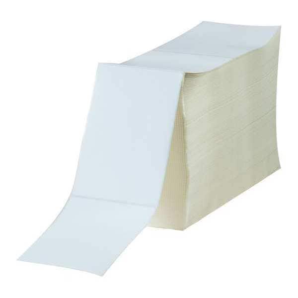 Partners Brand Fanfold Thermal Transfer Labels, 4" x 6", White, 2/Case - THL140