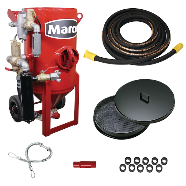 Marco 3.5 Cu. Ft M-Series Blast Pot, Hose & Nozzle Package - 10POTPACKAGES35Z