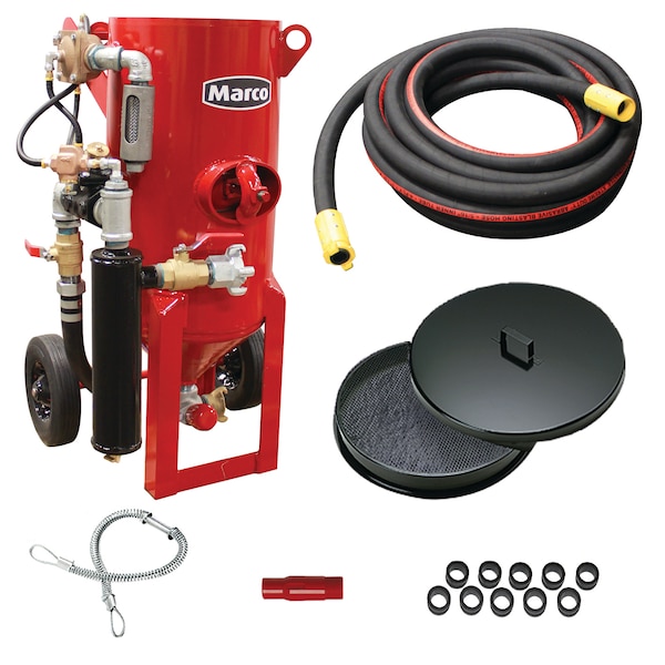 Marco 2.0 Cu. Ft. M-Series Blast Pot, Hose & Nozzle Package - 10POTPACKAGES20Z