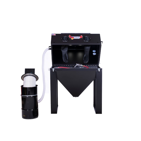 American Hawk Industrial Sandblast Media Cabinet 36"W x 24"D With Dust Collector - A2022ZOR