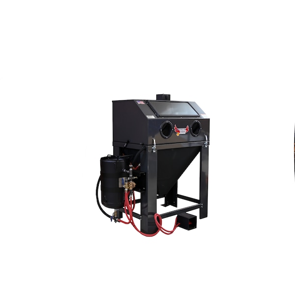 American Hawk Industrial Sandblast Media Cabinet 36"W x 24"D With Pressure Pot and Dust Collector - A2022PZOR