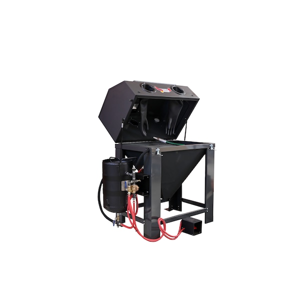 American Hawk Industrial Sandblast Media Cabinet 36"W x 24"D With Pressure Pot and Dust Collector - A2022PZOR