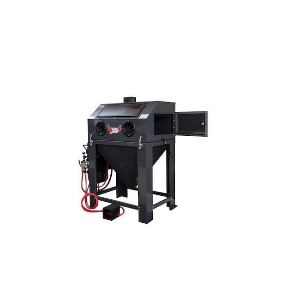 American Hawk Industrial Sandblast Media Cabinet 36"W x 24"D With Pressure Pot and Dust Collector - A2022PZOR