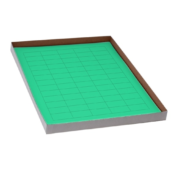 Globe Scientific Label Sheets, Cryo, 38x19mm, for General Use, 20 Sheets, 60 Labels per Sheet, Green, 1200PK - LCS-38X19G