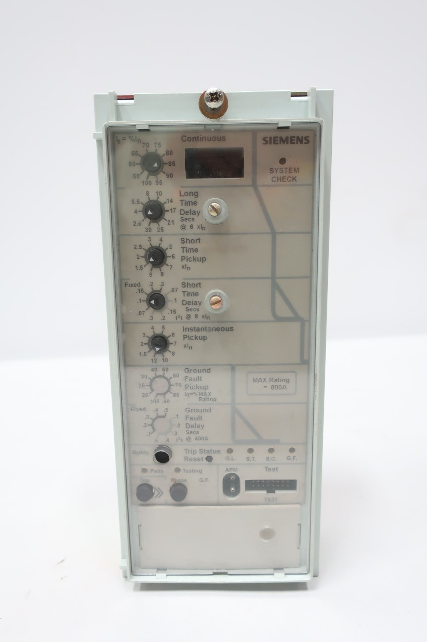 SIEMENS SB08TLSI TYPE SB 800A AMP CIRCUIT BREAKER TRIP UNIT