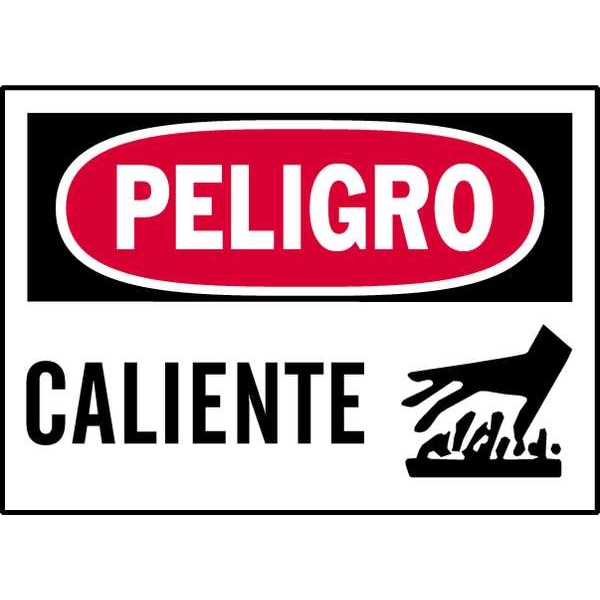 Brady Peligro, Peligro Caliente, 5 in W x 3 1/2 in H, Horizontal Rectangle, Polyester - 86142