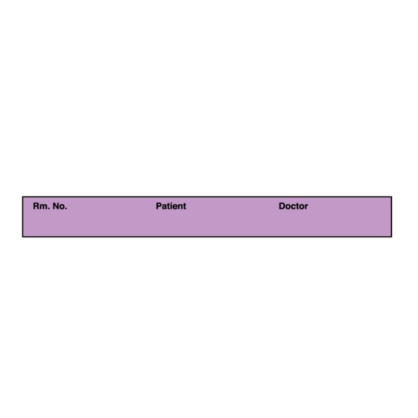 Nevs Printed Chart Tape - Rm No Patient Doctor 1/2" Violet w/Black - NT-500-VIOLET