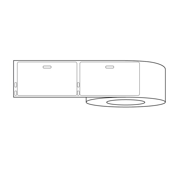 Nevs Dymo Name Badge w/Clip Hole Label 4" x 2-1/4" White - LA-DYM-1045