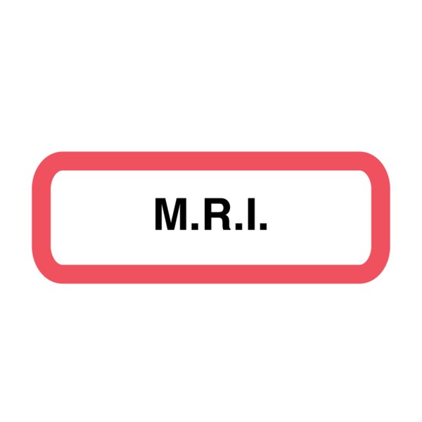 Nevs Position Labels - M.R.I 1/2" x 1-1/2" White w/Red & Black - XP-450