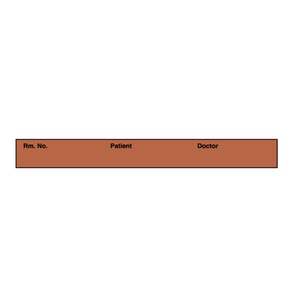 Nevs Printed Chart Tape - Rm No Patient Doctor 1/2" Copper w/Black - NT-500-COPPER