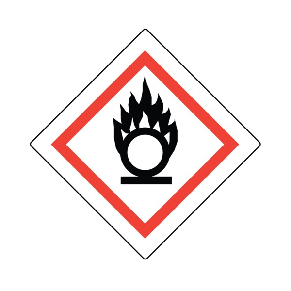 Nevs GHS Pictogram Label - Oxidising 2" x 2" - GHS-22-OX