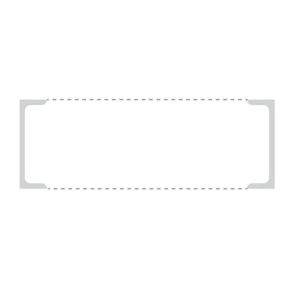Nevs I.V. Bag Labels, Removable, Thermal Double Notched, 1" x 3-1/2" White - PDNOT-135R