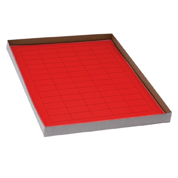 Globe Scientific Label Sheets, Cryo, 38x19mm, for General Use, 20 Sheets, 60 Labels per Sheet, Red, 1200PK - LCS-38X19R