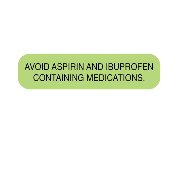 Nevs Avoid Aspirin And Ibuprofen 3/8" x 1-1/2" - PAUX-310
