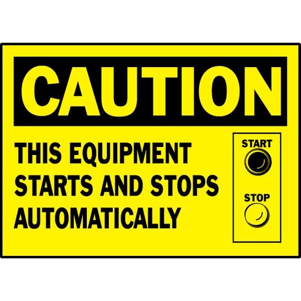 Brady Caution Label, 3-1/2 In. H, 5 In. W, PK5, 86186 - 86186