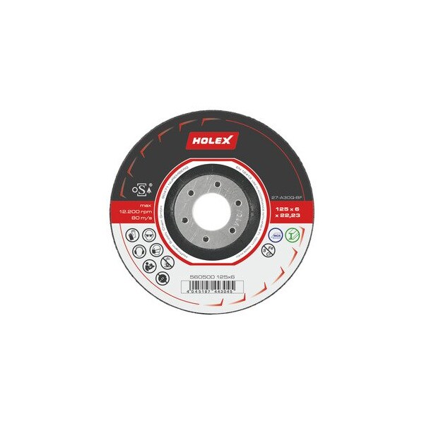 Holex Rough grinding disc 2 in 1 Disc Dia: 125mm, disc width: 6 mm - 560500 125X6
