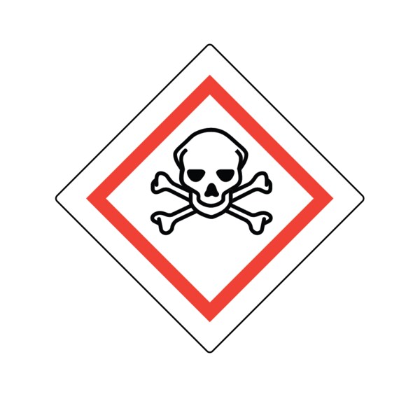 Nevs GHS Pictogram Label - Toxic 4" x 4" - GHS-44-T