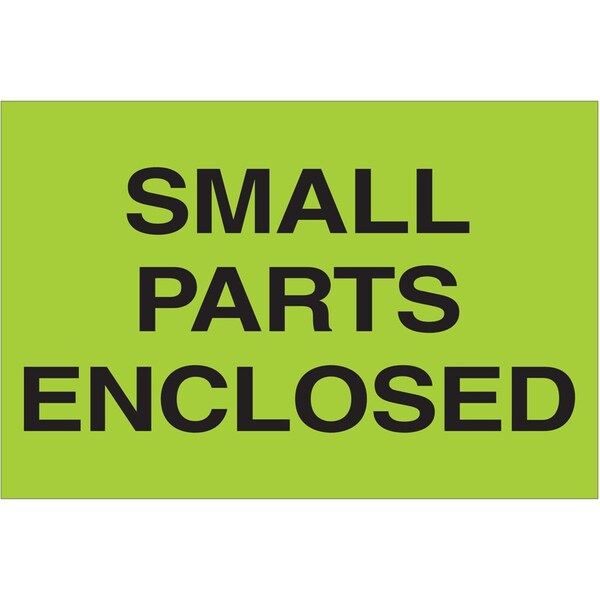 Officespace 2 x 3 in. Small Parts Enclosed Labels, Fluorescent Green - OF3349568
