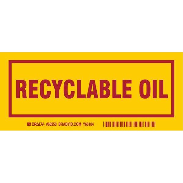 Brady ID. Label, 3inHx7inW, HP Polyester, PK25, 60253 - 60253