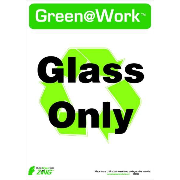 Zing Recycle Label, 14" Height, 10" English, 2030S - 2030S