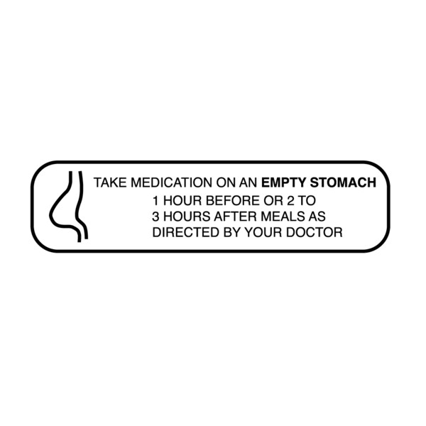 Nevs Take Medication on Empty Stomach 3/8" x 1-1/2" - PAUX-98
