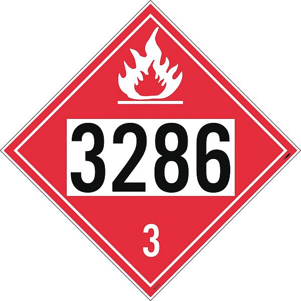Nmc Four Digit Placard 3286, Pk50 - DL651R50