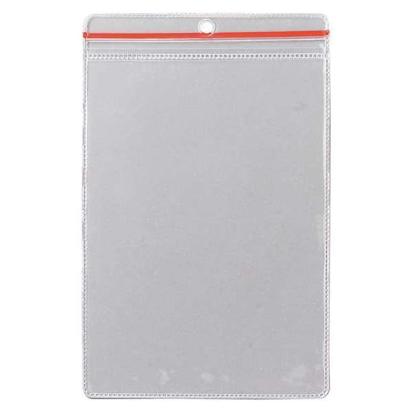 Brady Zip Lock Env, 8-1/2 x 5-1/2 In, Clear, PK10, 81768 - 81768