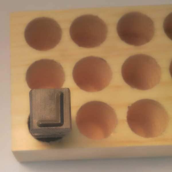 Young Bros Stamp Works Hand Stamp, 3" Shank L, Steel, 06273 L - 06273 L