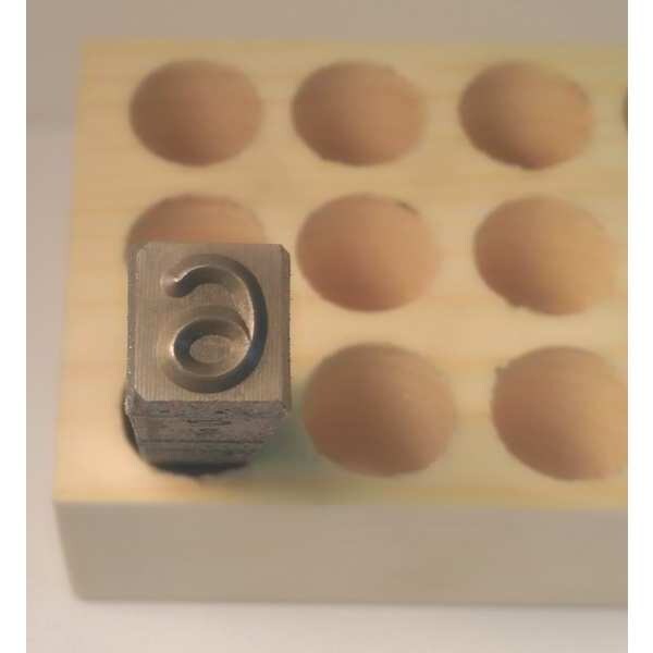 Young Bros Stamp Works Hand Stamp, 2-1/2" Shank L, Steel, 03093 6 - 03093 6