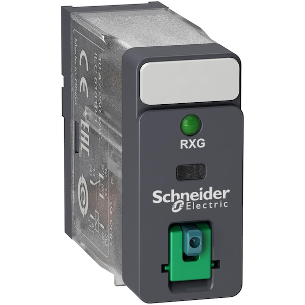Relevador Schneider Electric 1Co 10A, 250VAC, 24VDC, Bobina Led+Ltb, 24V DC Bobina Volts, 1 C/O - RXG12BD