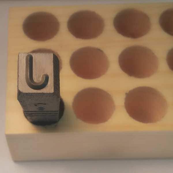 Young Bros Stamp Works Hand Stamp, 2-3/8" Shank L, Steel, 03271 J - 03271 J