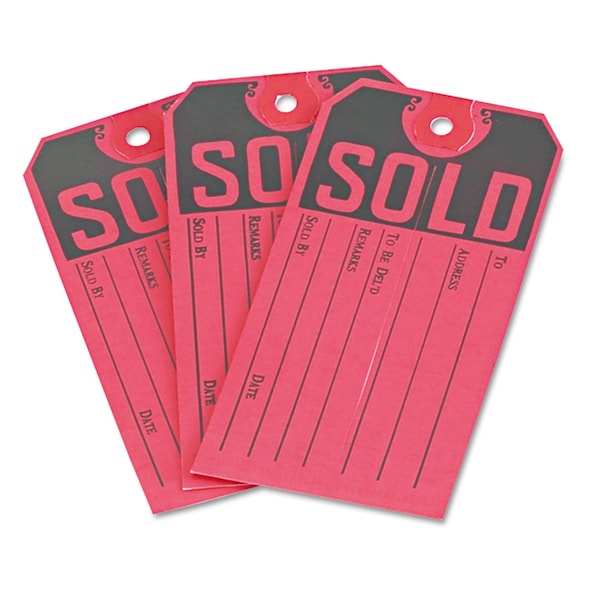 Avery Dennison Sold Tags, 500/Box, Red/Black, PK500 - 15161