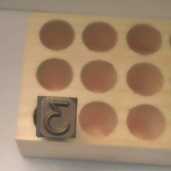 Young Bros Stamp Works Hand Stamp, 2-3/8" Shank L, Steel, 03091 3 - 03091 3