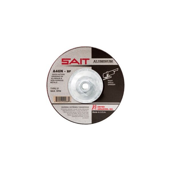 United Abrasives/Sait United Abrasives - Sait Depressed Center Wheel T27 A46N 7"X 1/4"X 5/8-11" Aluminum Oxide - 20088