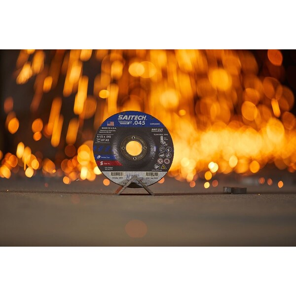 United Abrasives/Sait United Abrasives - Sait Depressed Center Wheel T1 4-1/2"x .045" x 5/8-11" Ceramic Alum. Oxide - 23319