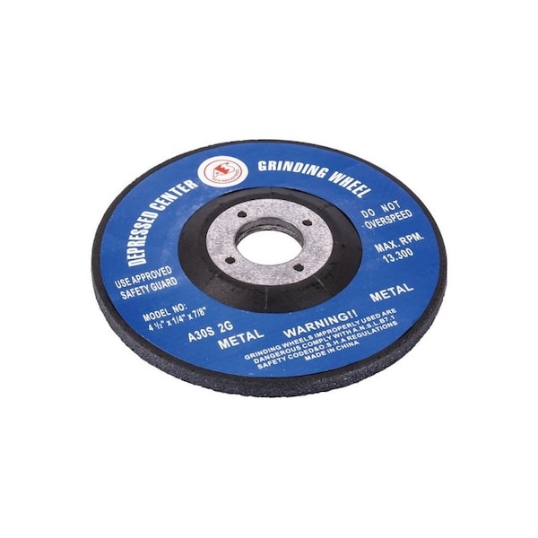 A E S Industries 4-1/2in Depr. Ctr Grind Wheel - 4-1/2in x 1/4in x 7/8in - 10055