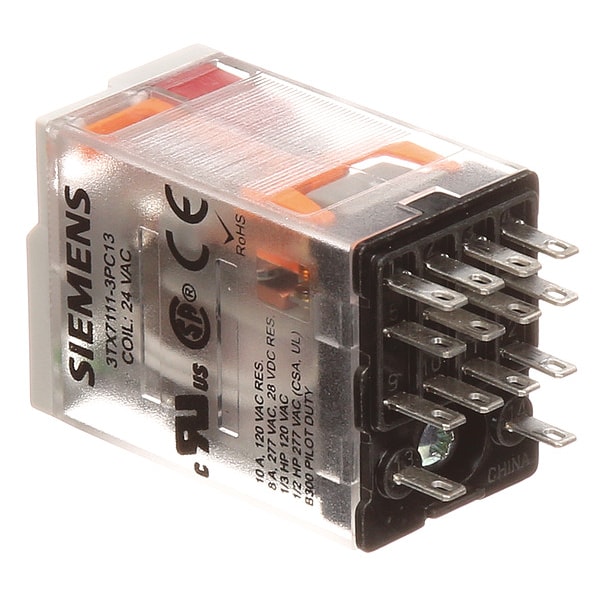 Relé enchufable Siemens, 24V AC Voltaje de bobina, Cuadrado, 14 Pines, 4PDT - 3TX7111-3PC13